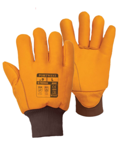 Zimní pracovní kožené rukavice