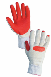 Povrstvené rukavice latexem BLANCHE